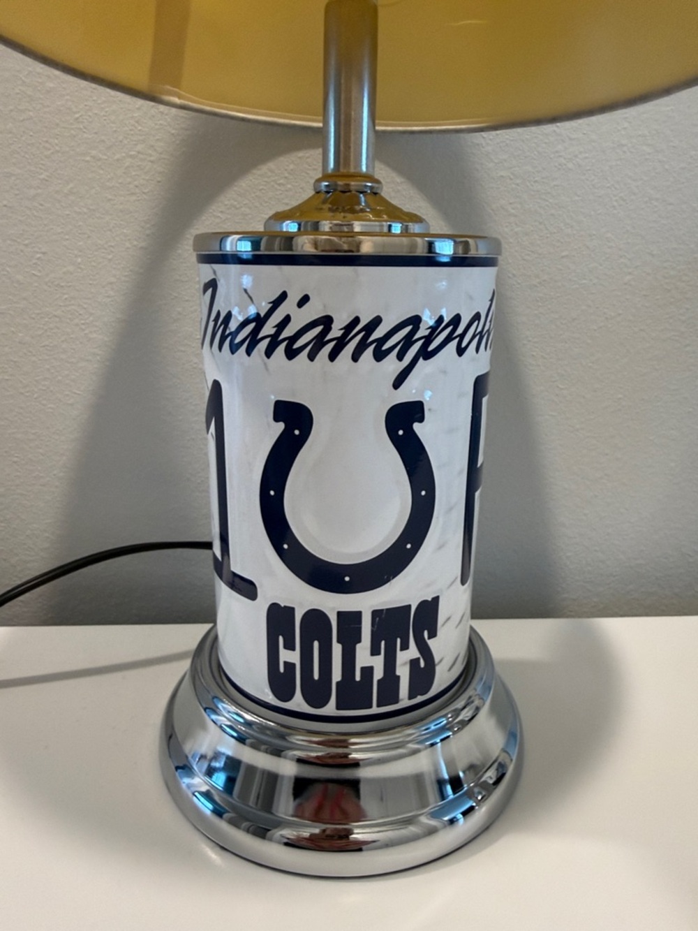 Indianapolis Colts Table Lamp - White and Blue